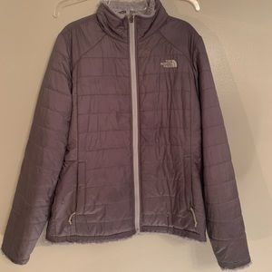 North Face reversible grey coat